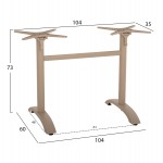 ΒΑΣΗ ΔΙΣΤΗΛΗ ΜΕ ΑΝΑΔΙΠΛΟΥΜΕΝΟΥΣ ΣΤΑΥΡΟΥΣ HM468.25 ΚΑΠΟΥΤΣΙΝΟ ΑΛΟΥΜΙΝΙΟ 78x59,5x73Υ
