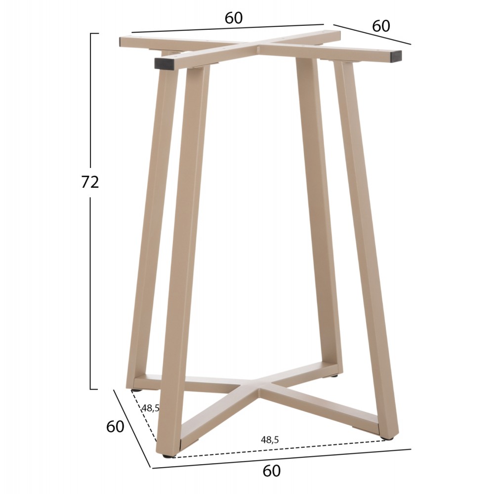 ΒΑΣΗ ΤΡΑΠΕΖΙΟΥ ΧΙΑΣΤΙ HM470.25 ΜΕΤΑΛΛΙΚΗ ΣΕ ΚΑΠΟΥΤΣΙΝΟ 60x60x72Yεκ.
