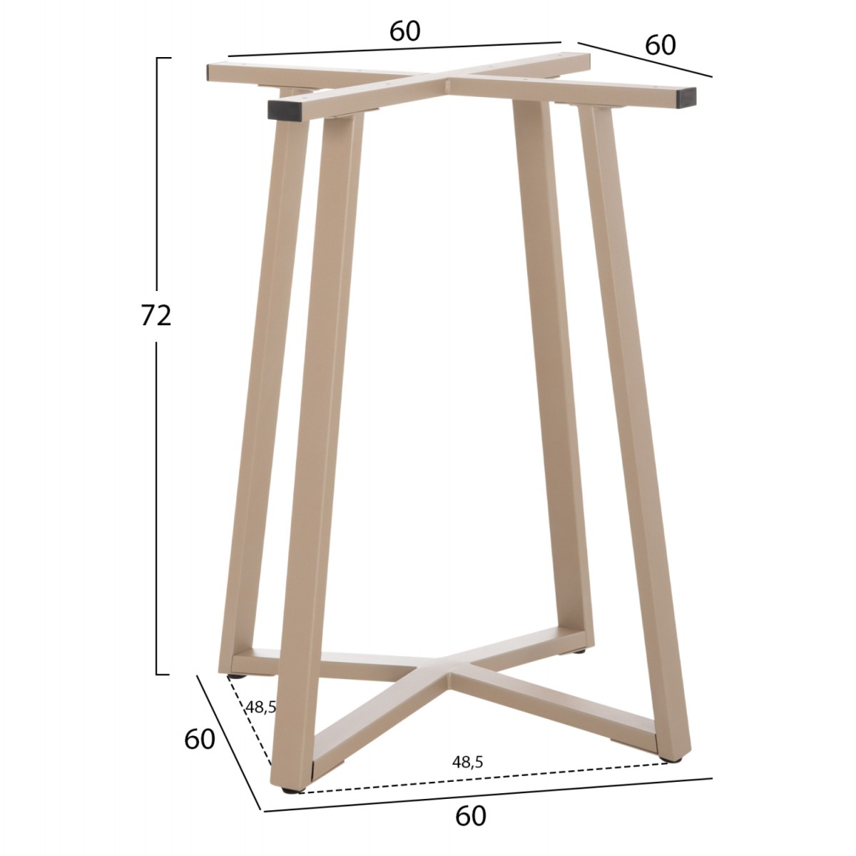 ΒΑΣΗ ΤΡΑΠΕΖΙΟΥ ΧΙΑΣΤΙ HM470.25 ΜΕΤΑΛΛΙΚΗ ΣΕ ΚΑΠΟΥΤΣΙΝΟ 60x60x72Yεκ.