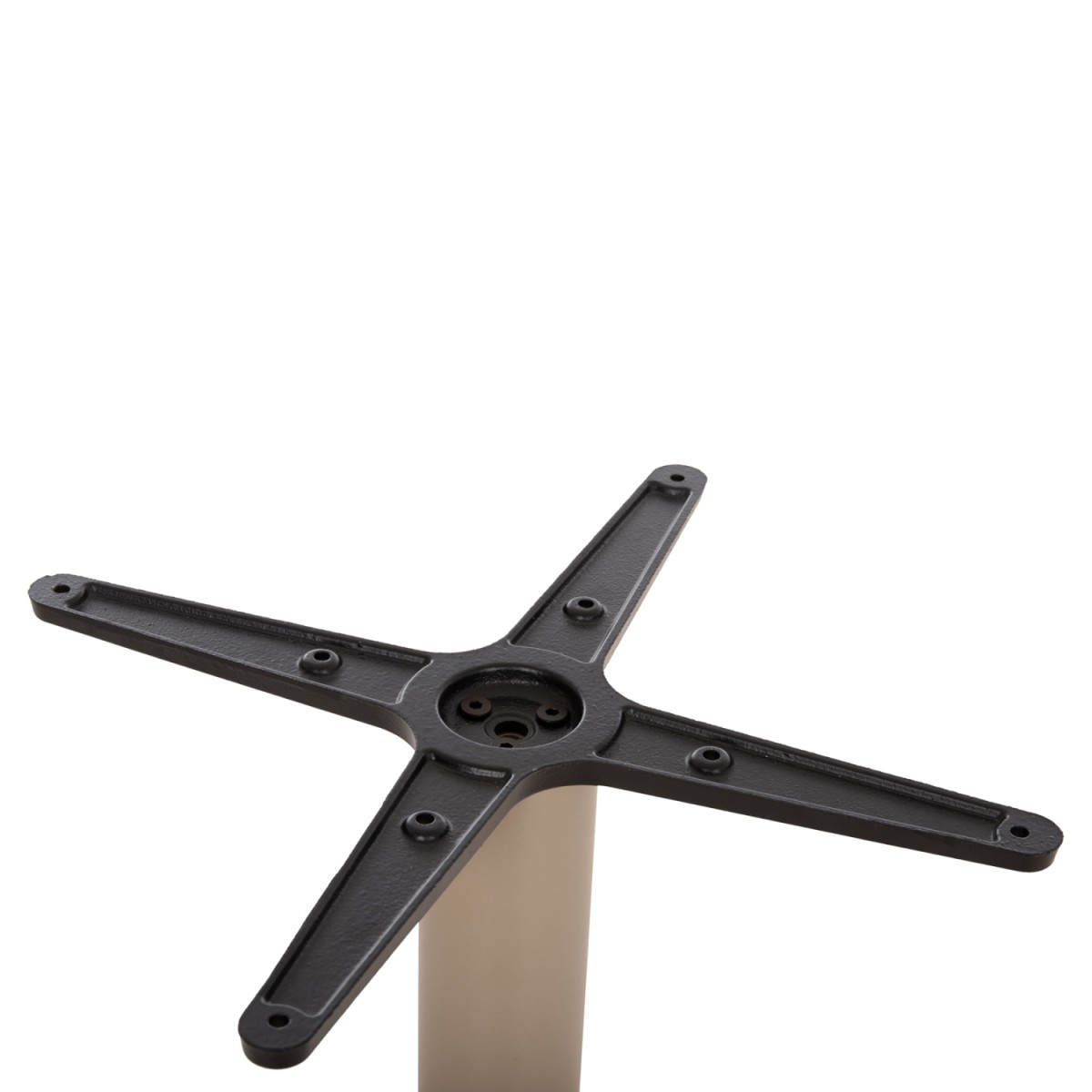 ΒΑΣΗ ΤΡΑΠΕΖΙΟΥ ΑΛΟΥΜΙΝΙΟΥ ΣΤΡΟΓΓΥΛΗ ΚΑΠΟΥΤΣΙΝΟ HM476.25 ΣΤΑΥΡΟΣ 48Χ48εκ Φ45Χ72Υεκ.