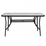 ΤΡΑΠΕΖΙ BRUNO HM5106.03 ΜΑΥΡΟ ΜΕΤΑΛΛΙΚΟ ΜΕ ΓΥΑΛΙΝΗ ΕΠΙΦΑΝΕΙΑ 140Χ80Χ72Υεκ