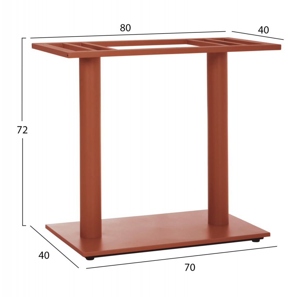 ΒΑΣΗ ΤΡΑΠΕΖΙΟΥ ΜΕΤΑΛΛΙΚΗ ΔΙΠΛΗ HM435.27 ΤΕΡΑΚΟΤΑ ΜΕ ΡΕΓΟΥΛΑΤΟΡΟΥΣ 80Χ40Χ72Υεκ.