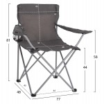 ΠΟΛΥΘΡΟΝΑ FISHERMAN HM5096.01 ΠΤΥΣΣΟΜΕΝΗ CAMPING ΜΕ ΘΕΣΗ ΓΙΑ ΠΟΤΗΡΙ ΓΚΡΙ 77x48x81εκ.