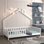 ΚΡΕΒΑΤΙ ΠΑΙΔΙΚΟ HOUSER HM740.03 τ.MONTESSORI ΞΥΛΟ ΠΕΥΚΟ ΛΕΥΚΟ--ΓΙΑ 190x90εκ