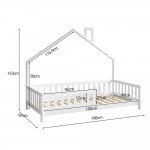 ΚΡΕΒΑΤΙ ΠΑΙΔΙΚΟ HOUSER HM740.03 τ.MONTESSORI ΞΥΛΟ ΠΕΥΚΟ ΛΕΥΚΟ--ΓΙΑ 190x90εκ