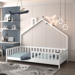 ΚΡΕΒΑΤΙ ΠΑΙΔΙΚΟ HOUSER HM740.03 τ.MONTESSORI ΞΥΛΟ ΠΕΥΚΟ ΛΕΥΚΟ--ΓΙΑ 190x90εκ