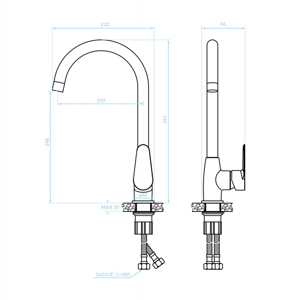 ΨΗΛΗ ΜΠΑΤΑΡΙΑ ΚΟΥΖΙΝΑΣ ΠΑΓΚΟΥ HM4864 ΧΡΩΜΙΟΥ-- 36,1Υεκ.