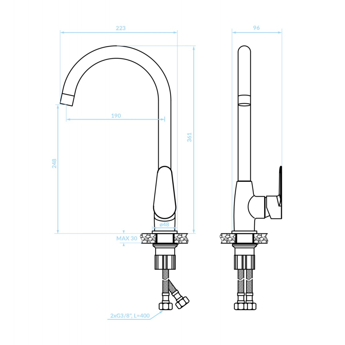 ΨΗΛΗ ΜΠΑΤΑΡΙΑ ΚΟΥΖΙΝΑΣ ΠΑΓΚΟΥ HM4864 ΧΡΩΜΙΟΥ-- 36,1Υεκ.