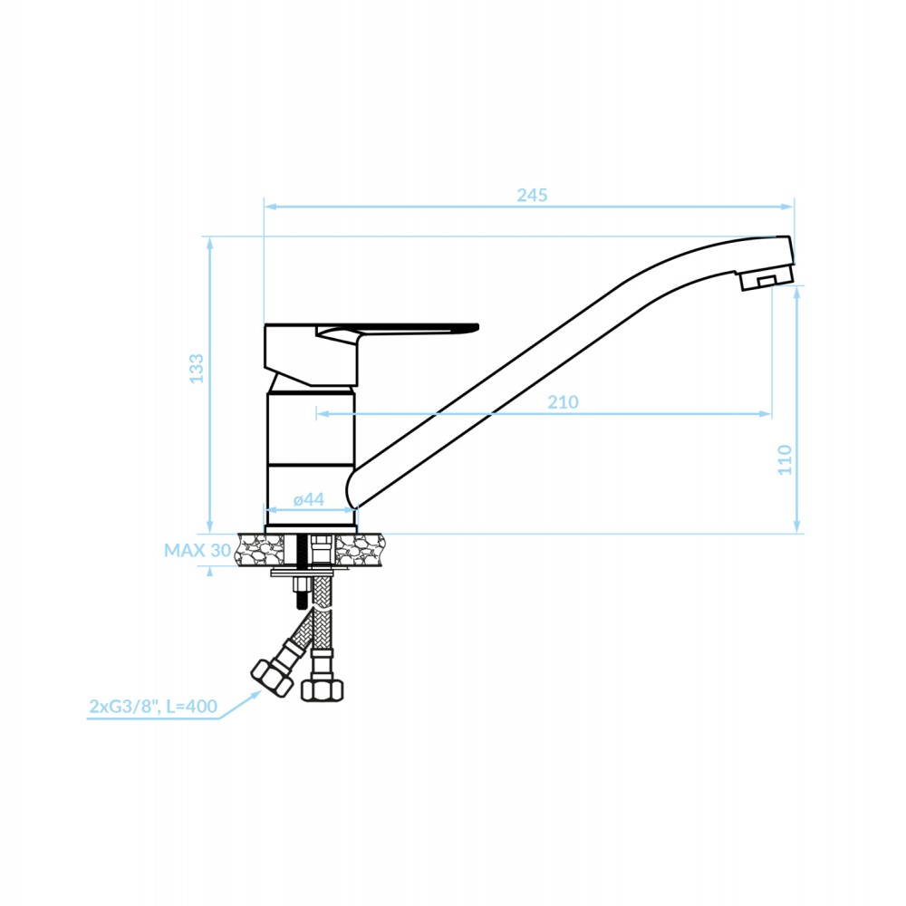 ΜΠΑΤΑΡΙΑ ΚΟΥΖΙΝΑΣ ΠΑΓΚΟΥ HM4865 ΜΑΚΡΥ ΡΟΥΞΟΥΝΙ-ΧΡΩΜΙΟΥ--24.5x13.3Υεκ
