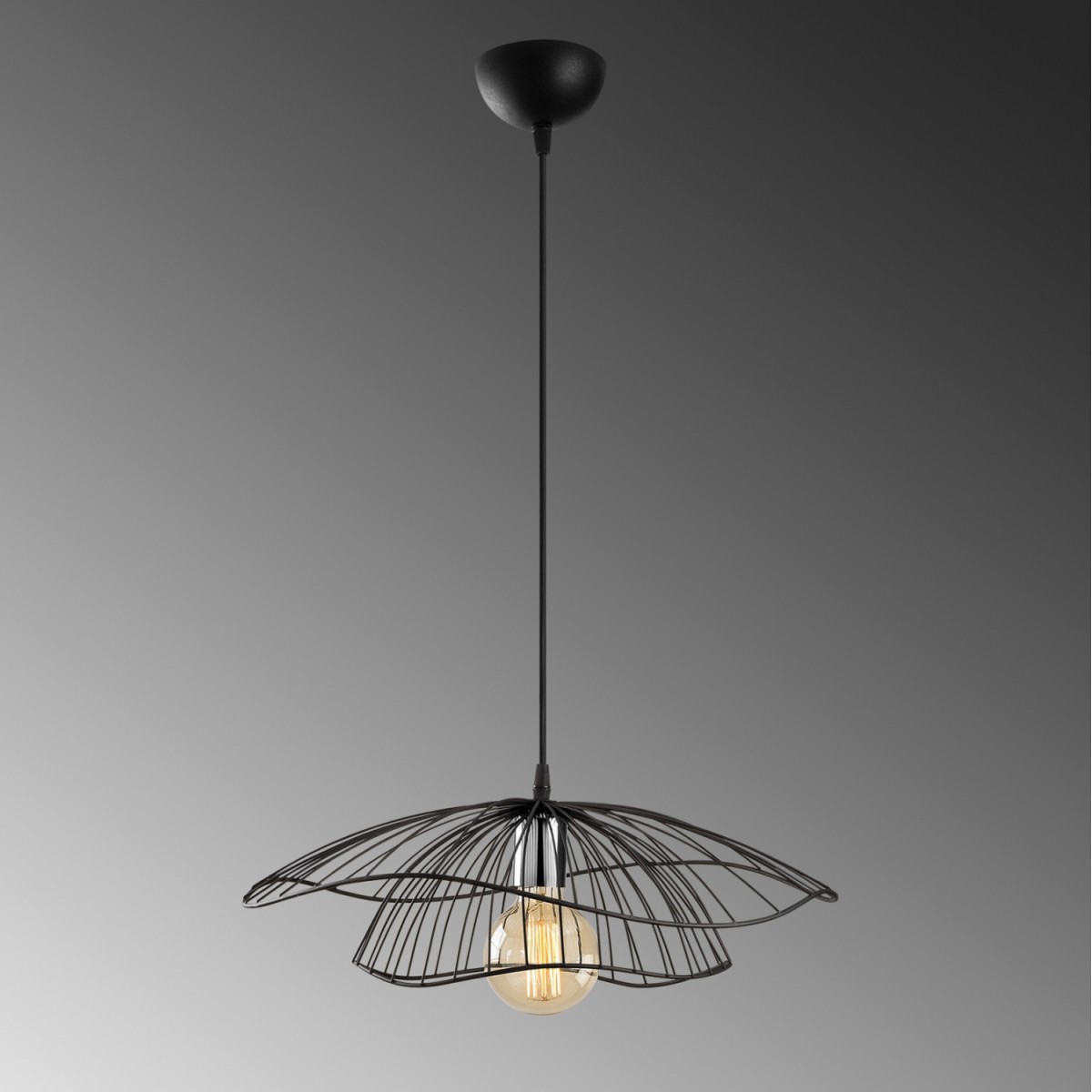 ΦΩΤΙΣΤΙΚΟ ΟΡΟΦΗΣ ΜΕΤΑΛΛΙΚΟ ΚΡΕΜΑΣΤΟ ΜΑΥΡΟ HM7229.01 Φ50x111 εκ.