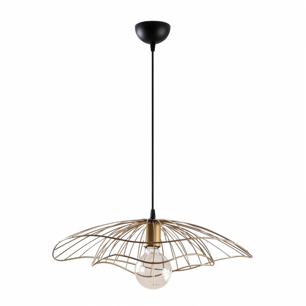 ΦΩΤΙΣΤΙΚΟ ΟΡΟΦΗΣ ΜΕΤΑΛΛΙΚΟ ΚΡΕΜΑΣΤΟ ΧΡΥΣΟ ΟΞΥΝΤΕ HM7229.04 Φ50x111 εκ.