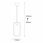 ΦΩΤΙΣΤΙΚΟ ΟΡΟΦΗΣ ΚΡΕΜΑΣΤΟ ΜΕΤΑΛΛΙΚΟ ΜΑΥΡΟ HM7258 15Χ6Χ123 εκ.