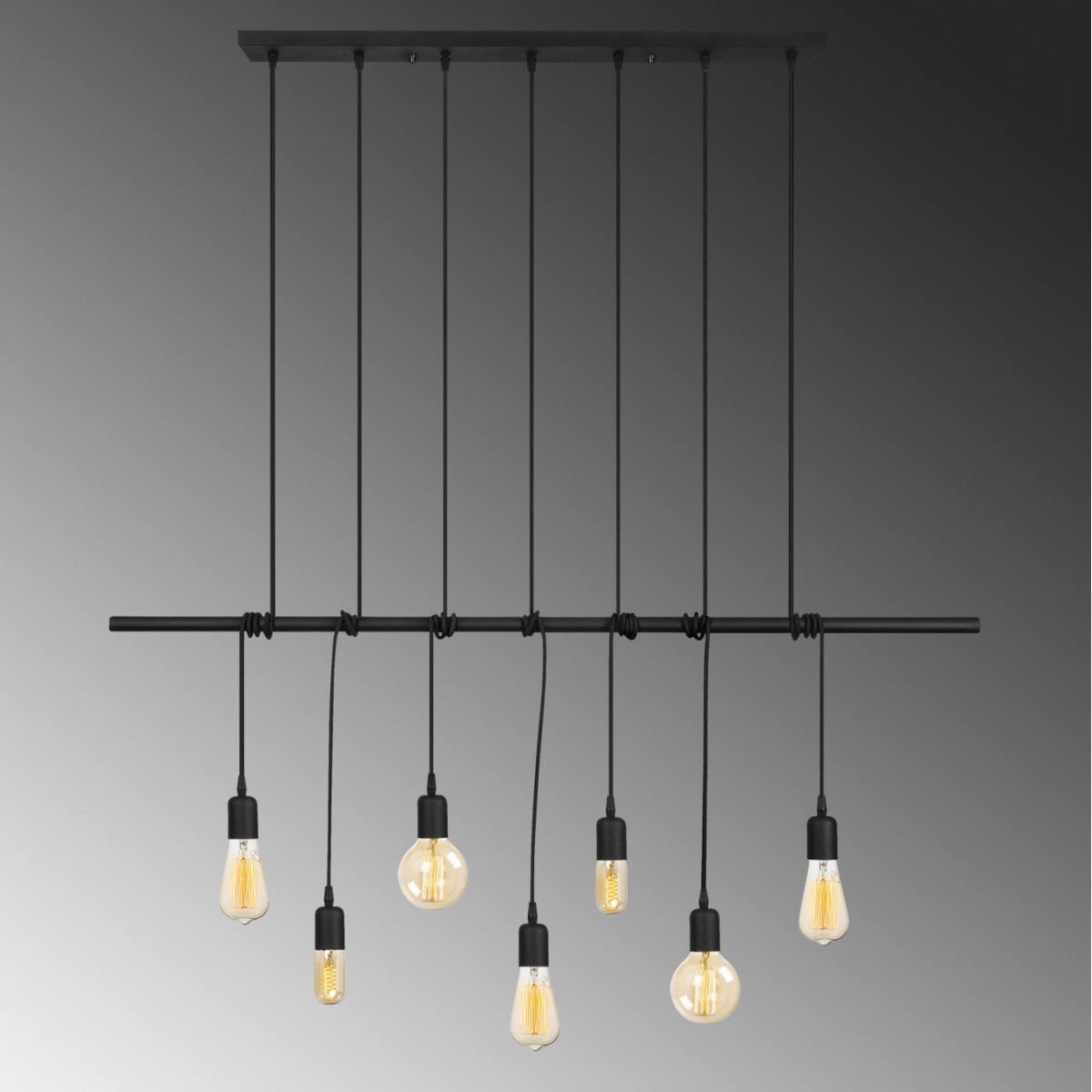 ΦΩΤΙΣΤΙΚΟ ΟΡΟΦΗΣ 7ΦΩΤΟ ΜΕΤΑΛΛΙΚΟ ΜΑΥΡΟ HM7266 120Χ10Χ180 εκ.