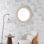 ΚΑΘΡΕΠΤΗΣ ΤΟΙΧΟΥ FONTE HM4880 ΠΛΑΙΣΙΟ MDF ΜΕ PVC ΣΕ ΧΡΩΜΑΤΙΣΜΟ ΤΡΑΒΕΡΤΙΝΑΣ Φ80εκ.
