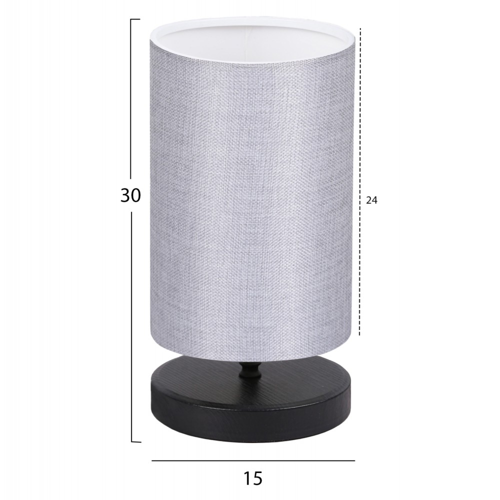 ΦΩΤΙΣΤΙΚΟ ΕΠΙΤΡΑΠΕΖΙΟ ΜΑΥΡΟ ΜΕ ΑΣΗΜΙ HM7595.03 15x30εκ.