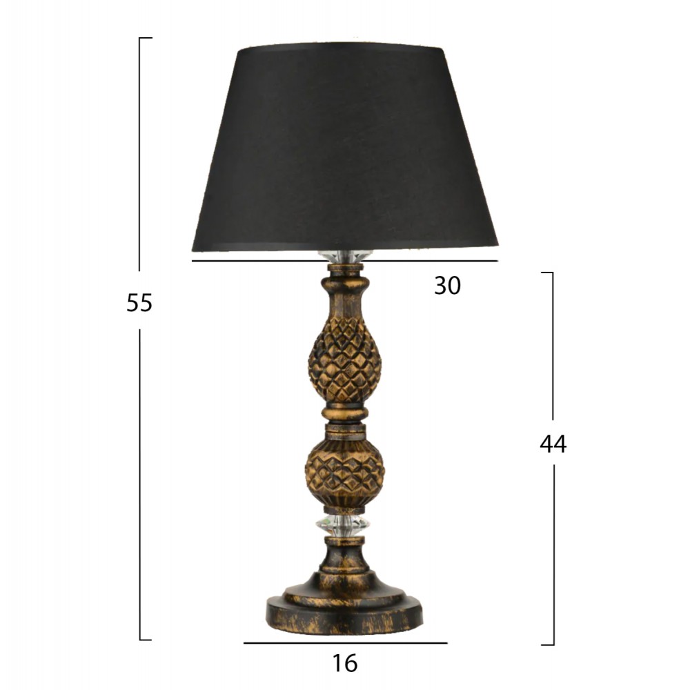 ΦΩΤΙΣΤΙΚΟ ΕΠΙΤΡΑΠΕΖΙΟ ΣΚΑΛΙΣΤΗ ΚΟΛΩΝΑ ΧΡΥΣΗ ΠΑΤΙΝΑ Φ30x55Y εκ.HM7665.02