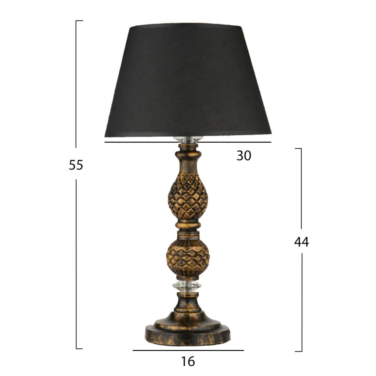 ΦΩΤΙΣΤΙΚΟ ΕΠΙΤΡΑΠΕΖΙΟ ΣΚΑΛΙΣΤΗ ΚΟΛΩΝΑ ΧΡΥΣΗ ΠΑΤΙΝΑ Φ30x55Y εκ.HM7665.02