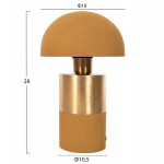 ΕΠΙΤΡΑΠΕΖΙΟ ΦΩΤΙΣΤΙΚΟ PUNE HM4255.09 ΜΕΤΑΛΛΟ ΣΕ ΜΟΥΣΤΑΡΔΙ-ΧΡΥΣΟ Φ18x28Υ εκ.