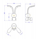 ΠΑΙΔΙΚΟ ΦΩΤΙΣΤΙΚΟ ΓΡΑΦΕΙΟΥ LED BADOO HM4455.04 ΚΟΥΝΕΛΑΚΙ ΜΕ ΜΟΛΥΒΟΘΗΚΗ ΚΙΤΡΙΝΟ ABS