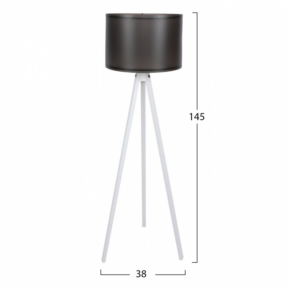 ΦΩΤΙΣΤΙΚΟ ΔΑΠΕΔΟΥ ΞΥΛΙΝΟ CAGNEY ΛΕΥΚΟ ΜΕ ΜΑΥΡΟ ΚΑΠΕΛΟ HM7272.05 Φ38x145 εκ.