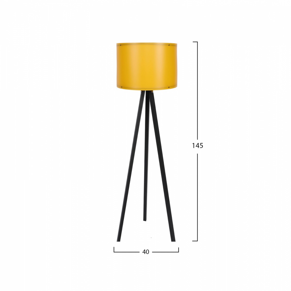 ΦΩΤΙΣΤΙΚΟ ΔΑΠΕΔΟΥ ΞΥΛΙΝΟ ΜΑΥΡΟ ΜΕ ΚΙΤΡΙΝΟ ΚΑΠΕΛΟ HM7272.12 Φ38x145 εκ.