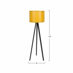 ΦΩΤΙΣΤΙΚΟ ΔΑΠΕΔΟΥ ΞΥΛΙΝΟ ΜΑΥΡΟ ΜΕ ΚΙΤΡΙΝΟ ΚΑΠΕΛΟ HM7272.12 Φ38x145 εκ.