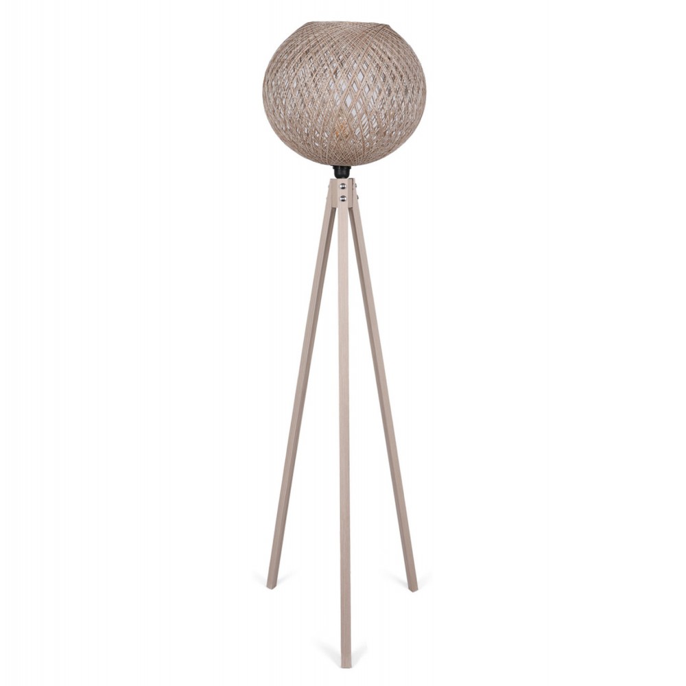 ΦΩΤΙΣΤΙΚΟ ΔΑΠΕΔΟΥ ΞΥΛΙΝΟ ΚΑΙ ΚΑΠΕΛΟ ΑΠΟ ΣΧΟΙΝΙ ΜΠΕΖ HM7376.01 Φ38x145Υ εκ.