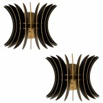 ΣΕΤ ΑΠΛΙΚΕΣ ΤΟΙΧΟΥ 2ΤΜΧ ΞΥΛΙΝΕΣ ΑΠΟ MDF ΜΑΥΡΟ HM7380.03 28x20x20Υ εκ.