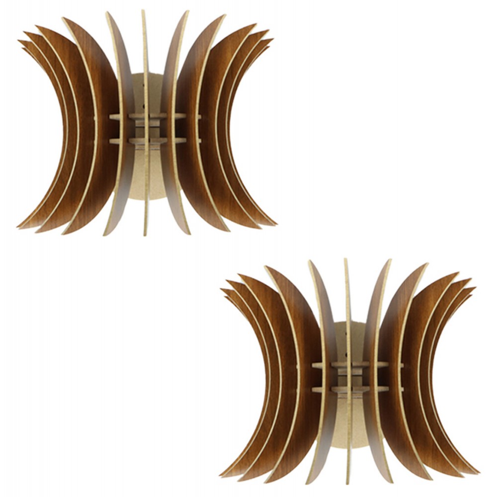 ΣΕΤ ΑΠΛΙΚΕΣ ΤΟΙΧΟΥ 2ΤΜΧ ΞΥΛΙΝΕΣ ΑΠΟ MDF ΚΑΡΥΔΙ HM7380.02 28x20x20Υ εκ.