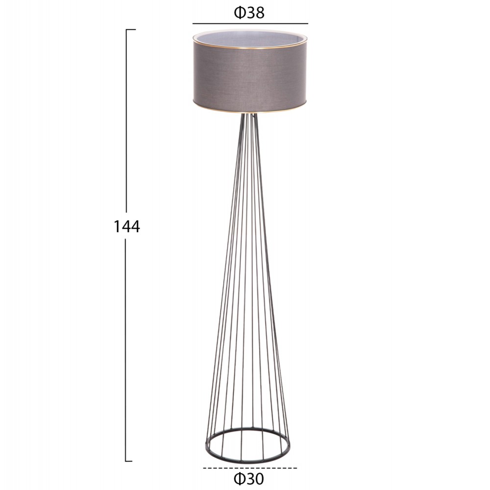 ΦΩΤΙΣΤΙΚΟ ΔΑΠΕΔΟΥ ΜΕΤΑΛΛΙΚΟ ΓΚΡΙ HM7581.01 Φ38x155 εκ.