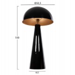 ΦΩΤΙΣΤΙΚΟ ΔΑΠΕΔΟΥ SMUSH HM4256.04 ΜΕΤΑΛΛΟ ΜΑΥΡΟ-ΡΥΘΜΙΖΟΜΕΝΟ ΚΑΠΕΛΟ Φ50x100Υ