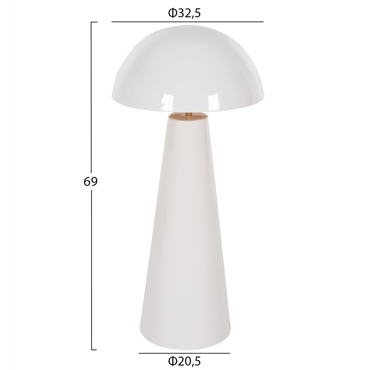 ΕΠΙΤΡΑΠΕΖΙΟ ΦΩΤΙΣΤΙΚΟ SMUSH HM4258.03 ΜΕΤΑΛΛΟ ΣΕ ΛΕΥΚΟ-ΡΥΘΜΙΖΟΜΕΝΟ ΚΑΠΕΛΟ Φ32,5x69Υεκ.