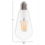 ΛΑΜΠΤΗΡΑΣ HM4188.01 LED FILAMENT 8W E27 DIMMABLE 2700K ΔΙΑΦΑΝΟΣ