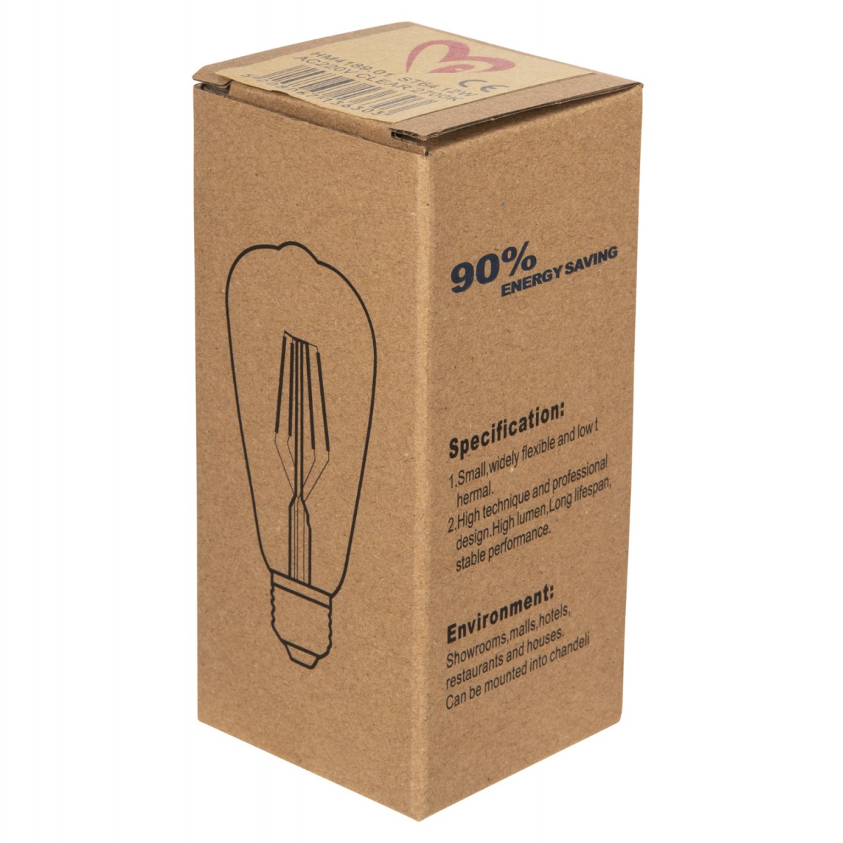 ΛΑΜΠΤΗΡΑΣ HM4189.01 LED FILAMENT 12W E27 2700K ΔΙΑΦΑΝΟΣ