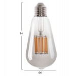 ΛΑΜΠΤΗΡΑΣ HM4189.03 LED FILAMENT 12W E27 2700K SMOKE