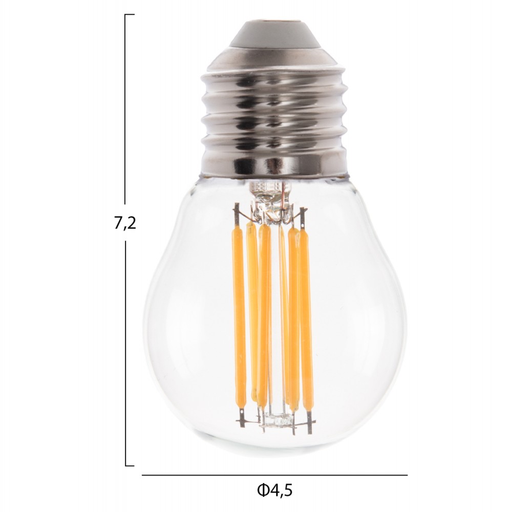ΛΑΜΠΤΗΡΑΣ HM4046.01 LED FILAMENT 6W E27 2700K ΔΙΑΦΑΝΟ DIMMABLE