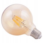 ΛΑΜΠΤΗΡΑΣ GLOBO LED FILAMENT 8W E27 2700K ΧΡΥΣΟ DIMMABLE HM4050.02