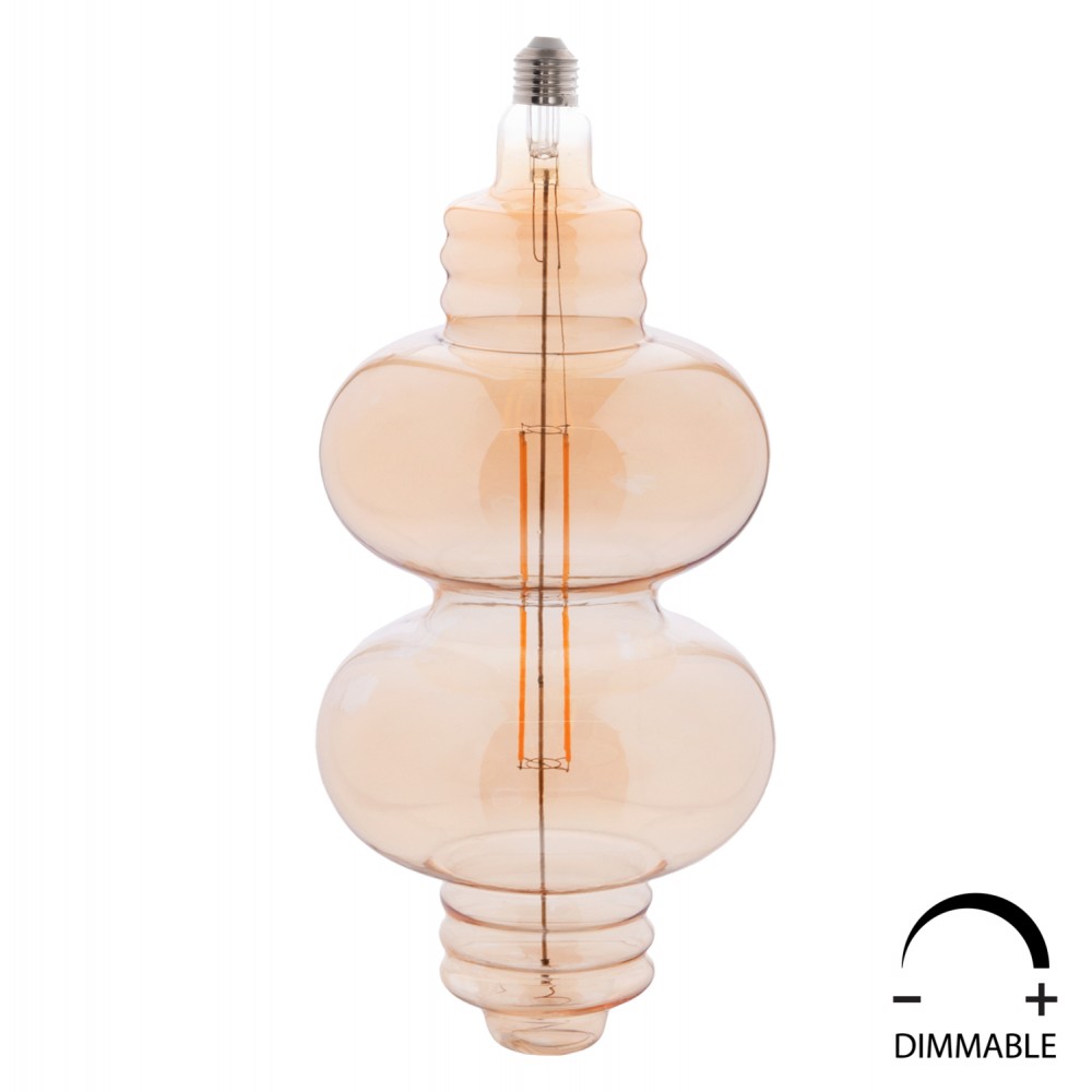 ΛΑΜΠΤΗΡΑΣ LED FILAMENT 8W E27 3000K GOLD COLOR DIMMABLE HM4053.02