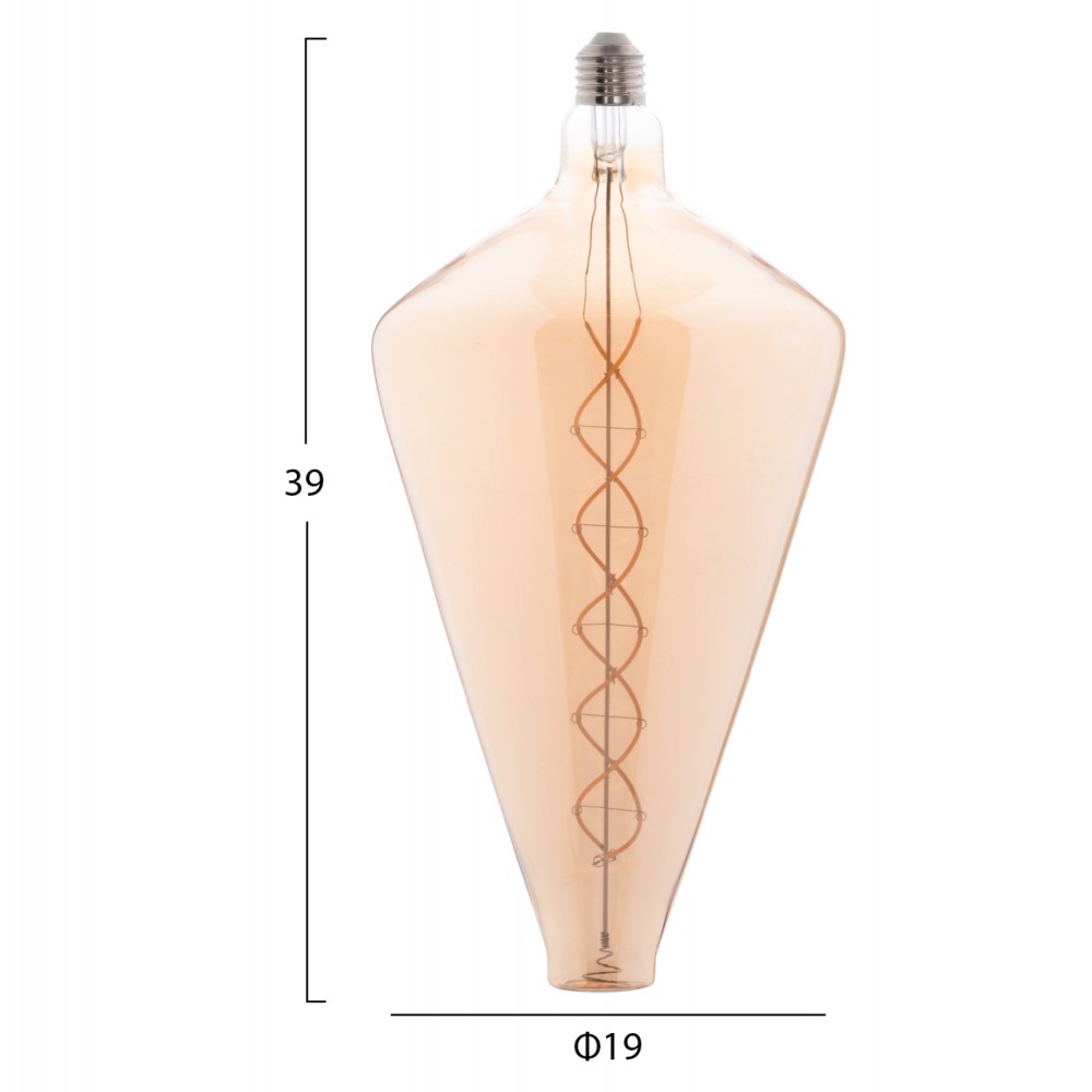 ΛΑΜΠΤΗΡΑΣ LED FILAMENT 8W E27 3000K GOLD COLOR DIMMABLE HM4054.02