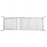 ΞΑΠΛΩΣΤΡΑ ΑΛΟΥΜΙΝΙΟΥ THATCHER HM5983.01 ΛΕΥΚΟΣ ΣΚΕΛΕΤΟΣ & TEXTILENE 196,5x64,5x92Υεκ