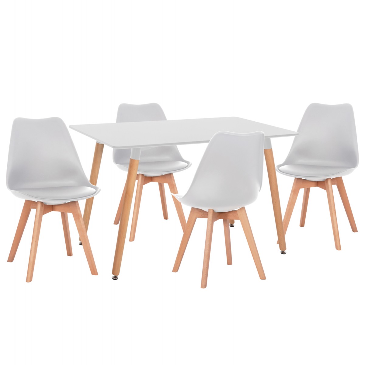 ΣΕΤ ΤΡΑΠΕΖΑΡΙΑΣ 5ΤΜΧ VEGAS HM21184 MDF TOP ΣΕ ΛΕΥΚΟ--ΠΟΔΙΑ ΟΞΙΑΣ