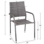 ΣΕΤ ΤΡΑΠΕΖΑΡΙΑΣ MORNER HM21195 ΤΡΑΠΕΖΙ ΜΕ 4 ΠΟΛΥΘΡΟΝΕΣ--ΓΚΡΙ