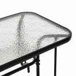 ΣΕΤ ΤΡΑΠΕΖΑΡΙΑΣ 5ΤΜΧ HM5193.13 ΜΕΤΑΛΛΙΚO ΜΕ 4 ΚΑΡΕΚΛΕΣ & ΤΡΑΠΕΖΙ 110x60 ΜΑΥΡΟ