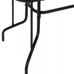 ΣΕΤ ΤΡΑΠΕΖΑΡΙΑΣ 5ΤΜΧ HM5193.13 ΜΕΤΑΛΛΙΚO ΜΕ 4 ΚΑΡΕΚΛΕΣ & ΤΡΑΠΕΖΙ 110x60 ΜΑΥΡΟ