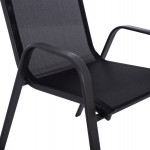 ΣΕΤ ΤΡΑΠΕΖΑΡΙΑΣ 5ΤΜΧ HM5193.13 ΜΕΤΑΛΛΙΚO ΜΕ 4 ΚΑΡΕΚΛΕΣ & ΤΡΑΠΕΖΙ 110x60 ΜΑΥΡΟ