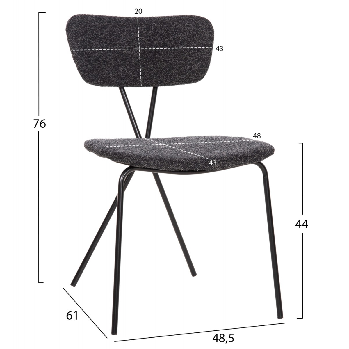 ΣΕΤ ΤΡΑΠΕΖΑΡΙΑΣ 5ΤΜΧ BROLIN HM21200 MDF TOP & ΜΕΤΑΛΛΟ ΜΑΥΡΟ-ΣΚΟΥΡΟ ΓΚΡΙ ΥΦΑΣΜΑ