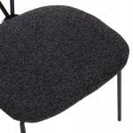 ΣΕΤ ΤΡΑΠΕΖΑΡΙΑΣ 5ΤΜΧ BROLIN HM21200 MDF TOP & ΜΕΤΑΛΛΟ ΜΑΥΡΟ-ΣΚΟΥΡΟ ΓΚΡΙ ΥΦΑΣΜΑ