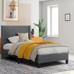 ΚΡΕΒΑΤΙ ΜΟΝΟ & ΣΤΡΩΜΑ TRILLOP HM21203.12 ΓΚΡΙ ΥΦΑΣΜΑ--ΓΙΑ 120x200εκ