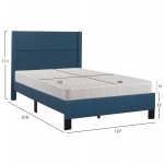 ΚΡΕΒΑΤΙ ΜΟΝΟ & ΣΤΡΩΜΑ TRILLOP HM21203.14 ΜΠΛΕ ΥΦΑΣΜΑ--ΓΙΑ 120x200εκ