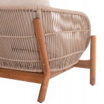 LOUNGE ΣΕΤ SANJI HM21214 ΤΡΑΠΕΖΙ & 2 ΠΟΛΥΘΡΟΝΕΣ--ΞΥΛΟ ΑΚΑΚΙΑΣ-ΑΛΟΥΜΙΝΙΟ-ΣΧΟΙΝΙ